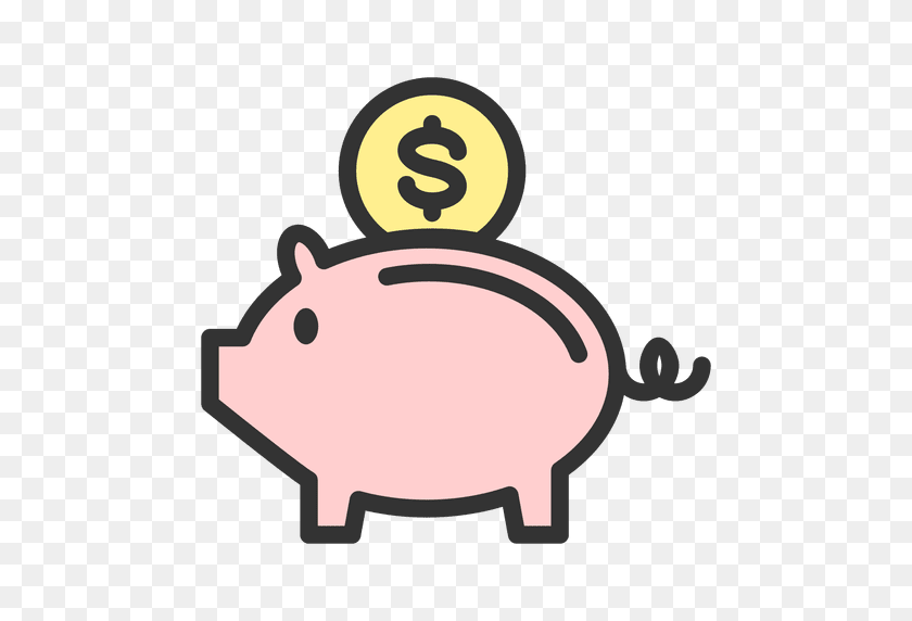 512x512 Pig Money Box - Money Vector PNG