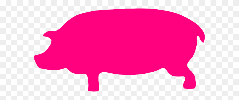 600x293 Pig Outline Clip Art - Pig Head Clipart