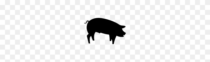 190x190 Pig Silhouette - Pig Silhouette PNG