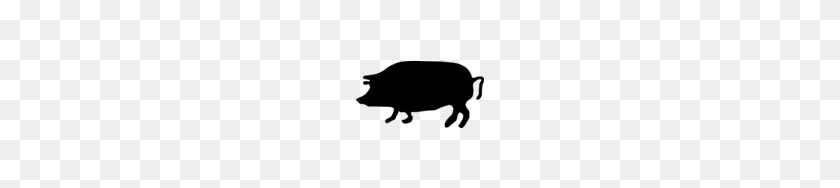 128x128 Pig Silhouette Clipart - Pig Silhouette Clip Art