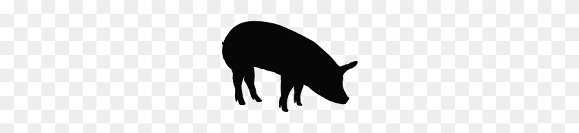 198x134 Pig Silhouette Silhouette Of Pig - Pig Clipart Outline