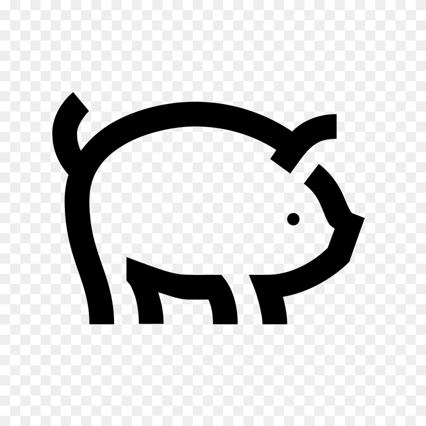 1600x1600 Pig Silhouette Transparent Background - Pig Silhouette PNG