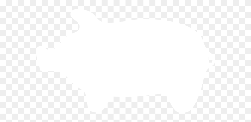600x348 Pig White Outline Clip Art - Pig Black And White Clipart