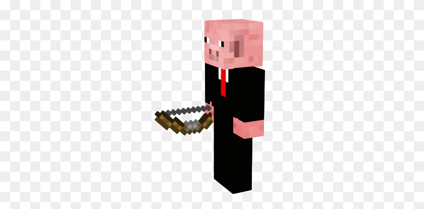 227x354 Pig Wih A Tuxedo Minecraft Skin - Minecraft Pig PNG