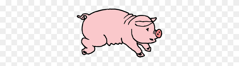 300x173 Piggie Pig Clip Art Free Vector - Pig In Mud Clipart