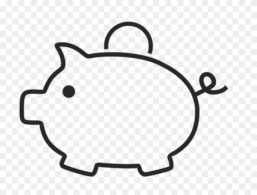 960x712 Piggy Bank Black And White Gallery Images - Cursing Clipart