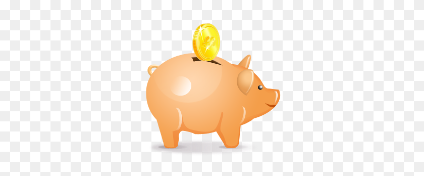 288x288 Piggy Bank Clip Art - Piggy Bank Clipart