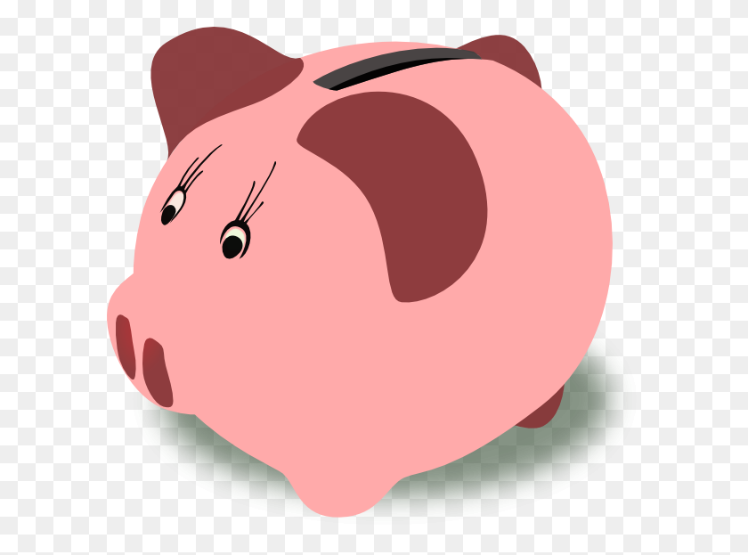 600x563 Piggy Bank Clip Art - Piggy Bank Clipart Free