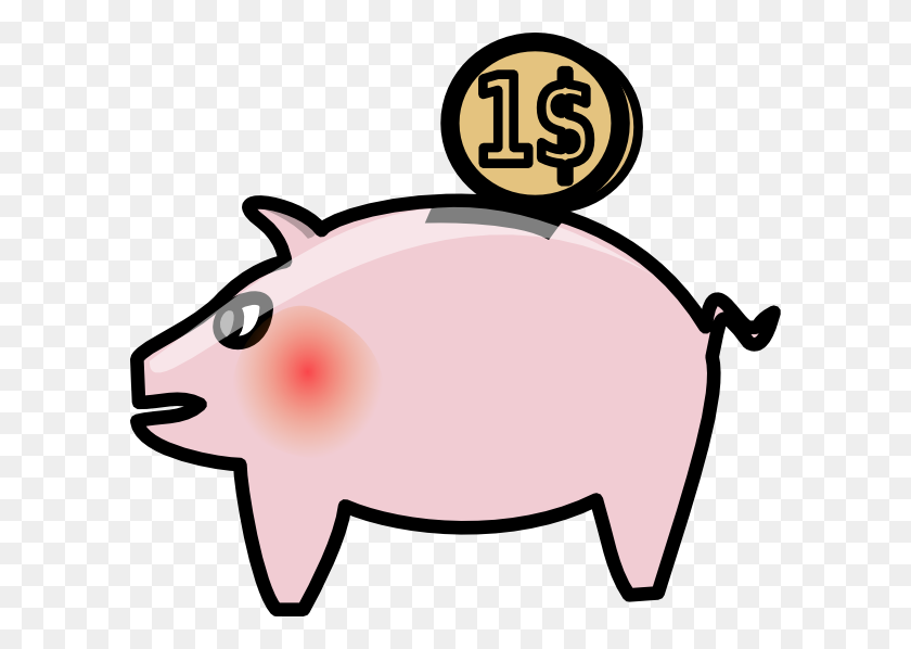 600x538 Piggy Bank Clip Art - Stewardship Clipart