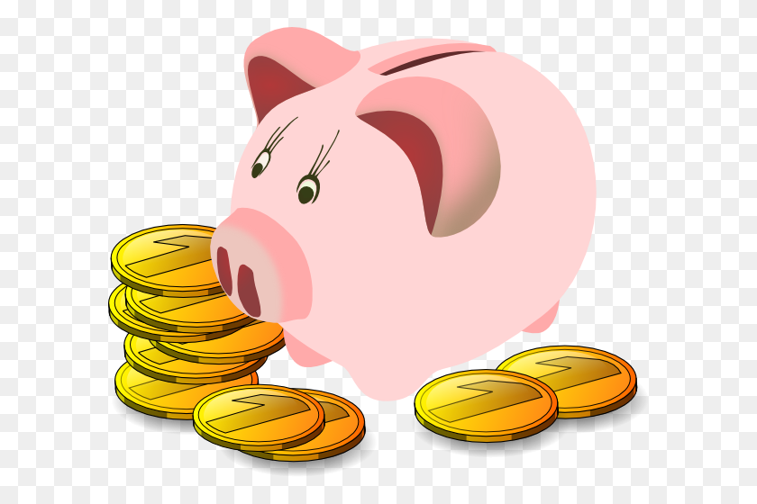 600x500 Piggy Bank Clipart Free Images - Online Banking Clipart