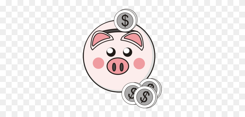 271x340 Piggy Bank Coin Money Saving - Coins Clipart