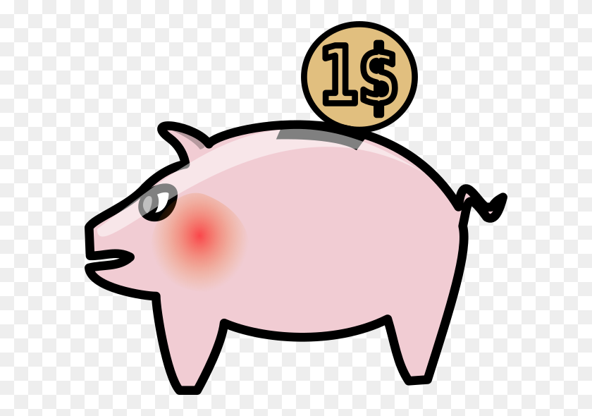 600x530 Piggy Bank Derivative Clip Art - Piggy Bank Clipart