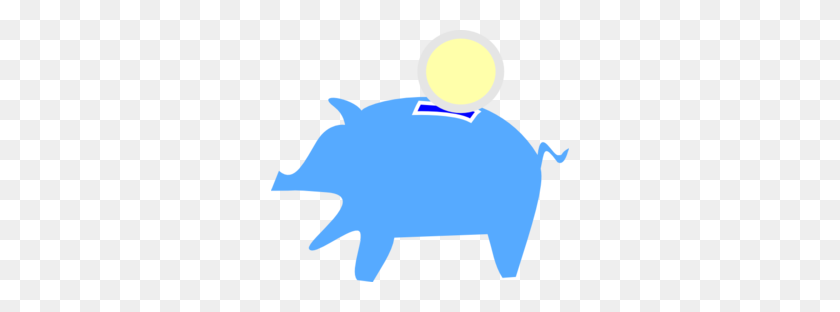 298x252 Piggy Bank Eating Clip Art - Piggy Bank Clipart Free
