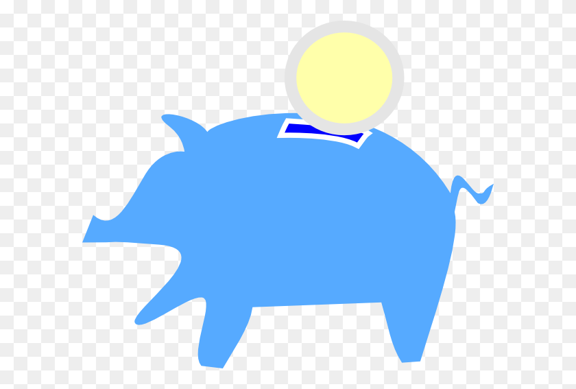 600x507 Piggy Bank Eating Clip Art - Bank Clipart