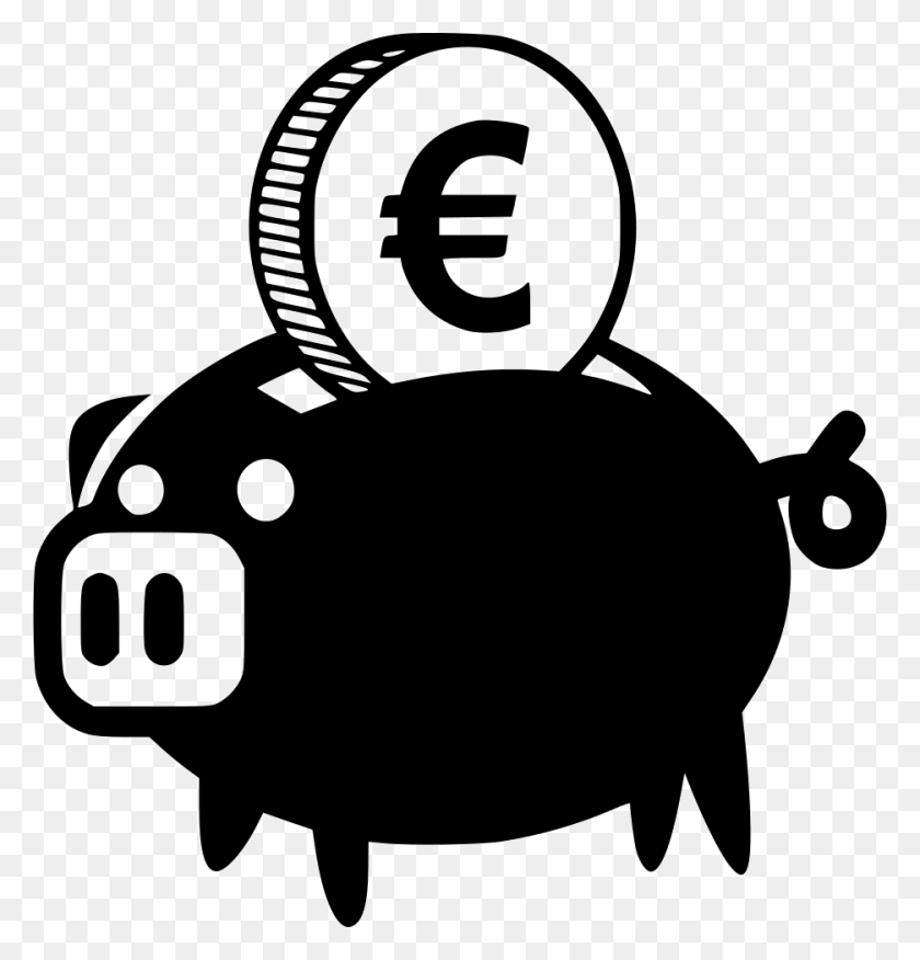 936x980 Piggy Bank Euro Png Icon Free Download - Piggy Bank PNG