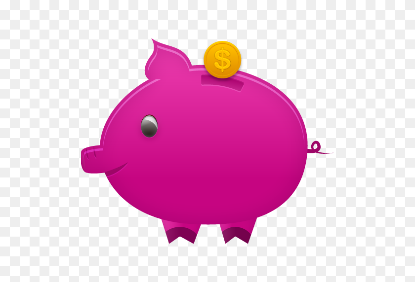 512x512 Piggy Bank Icon Pretty Office Iconset Custom Icon Design - Piggy Bank PNG