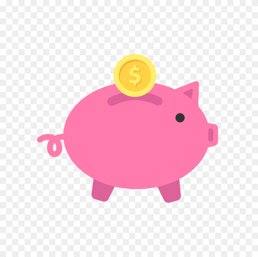 2000x2000 Piggy Bank Or Savings Flat Icon Vector - Piggy Bank Clipart Free
