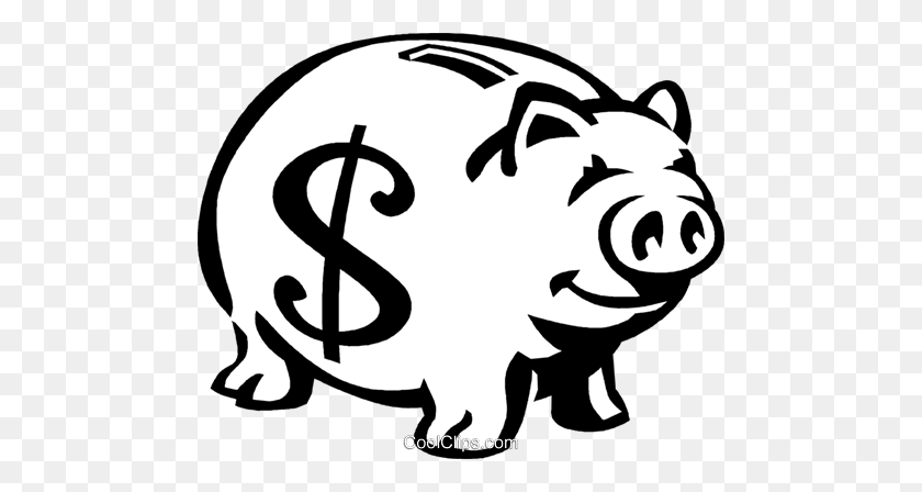 480x388 Piggy Bank Royalty Free Vector Clip Art Illustration - Piggy Bank Clipart