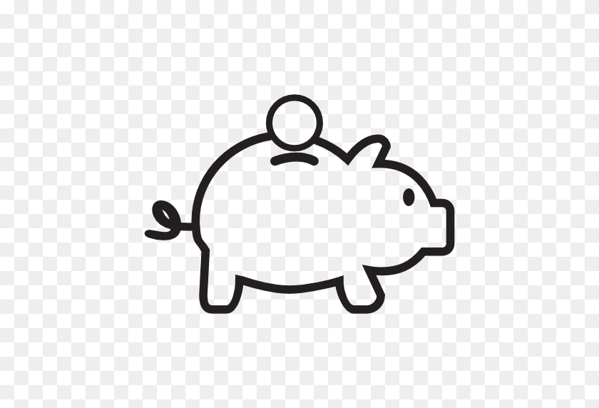 512x512 Piggy Piggy Bank Icon Free Icons Download - Piggy Bank Clipart Free