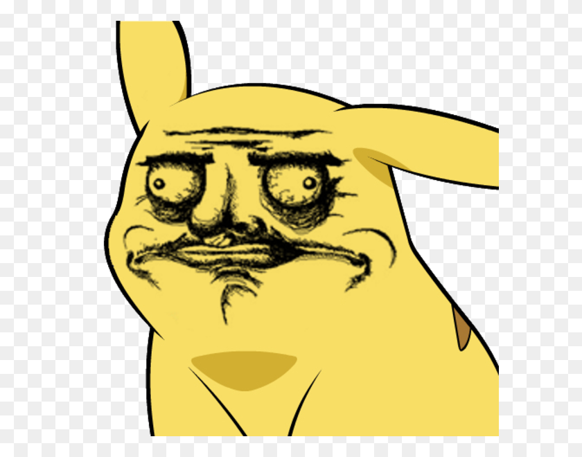 600x600 Pika Gusta Give Pikachu A Face Know Your Meme - Meme Faces PNG