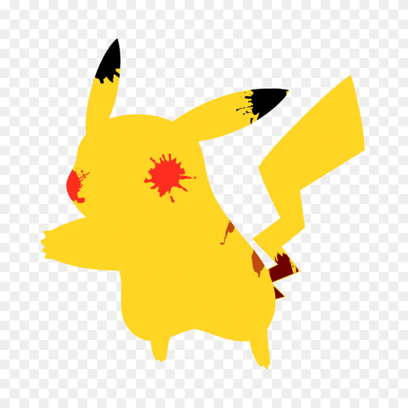 1024x1024 Pikachu Paint Splatter Graphics - Paint Splatter Vector PNG