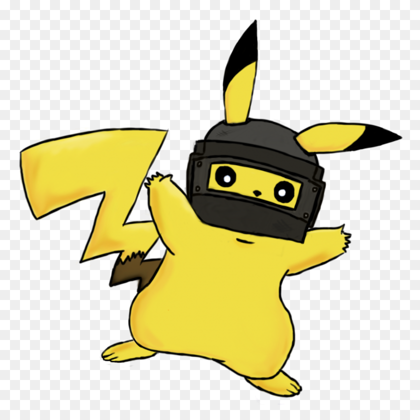 1535x1535 Pikachu Con Un Nivel De Casco Pubg Emoji De Dex - Pubg Clipart
