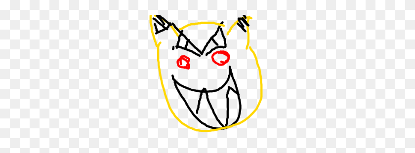 300x250 Pikachu's Creepy Smile Drawing - Creepy Smile PNG
