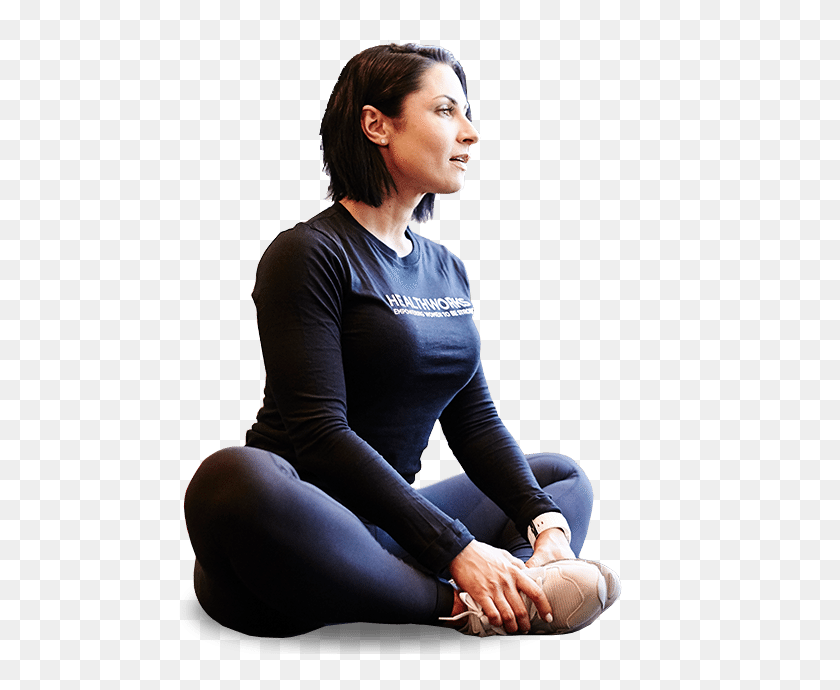 531x630 Pilates Cutout - Person Sitting Back PNG