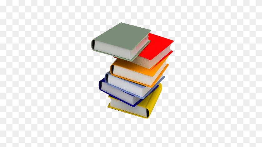 377x413 Pile Of Books Group With Items - Book Clipart Transparent Background