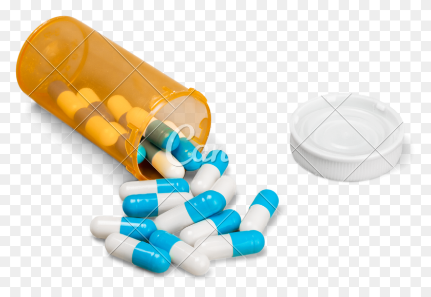 800x533 Pill Bottle With Capsules - Pill Bottle PNG
