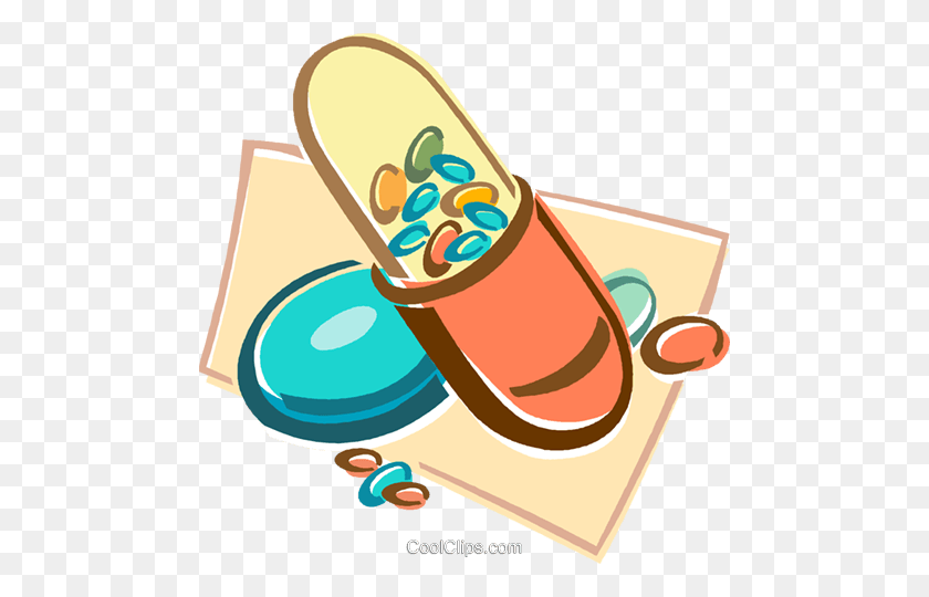 480x480 Pill, Capsule Royalty Free Vector Clip Art Illustration - Pill Clipart