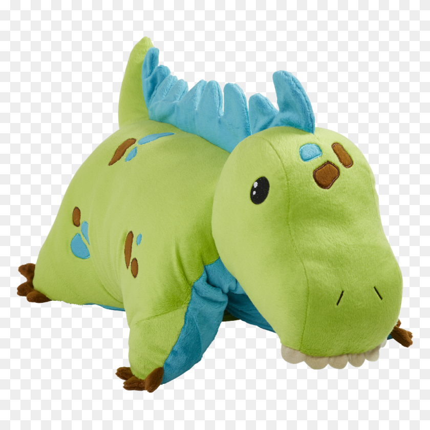 1000x1000 Pillow Pet My First Green Dinosaur Inch Large Plush Stuffed - Triceratops PNG