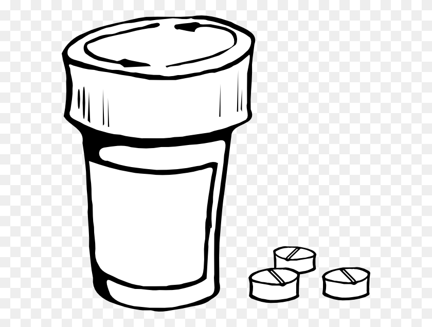 600x576 Pills And Bottle Png, Clip Art For Web - Cork Clipart