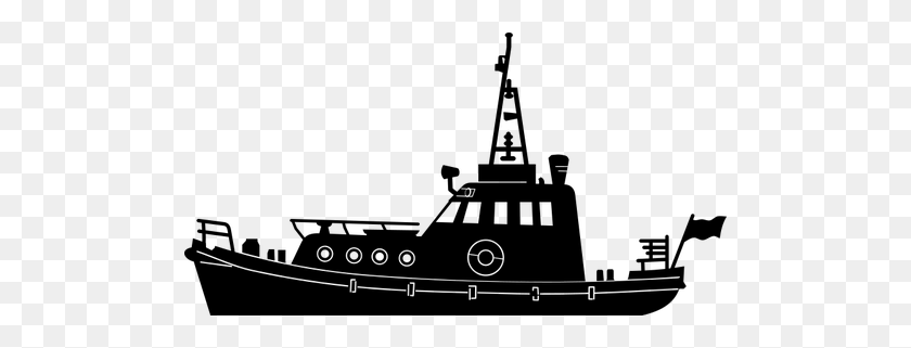 500x261 Pilot Boat - Tugboat Clipart