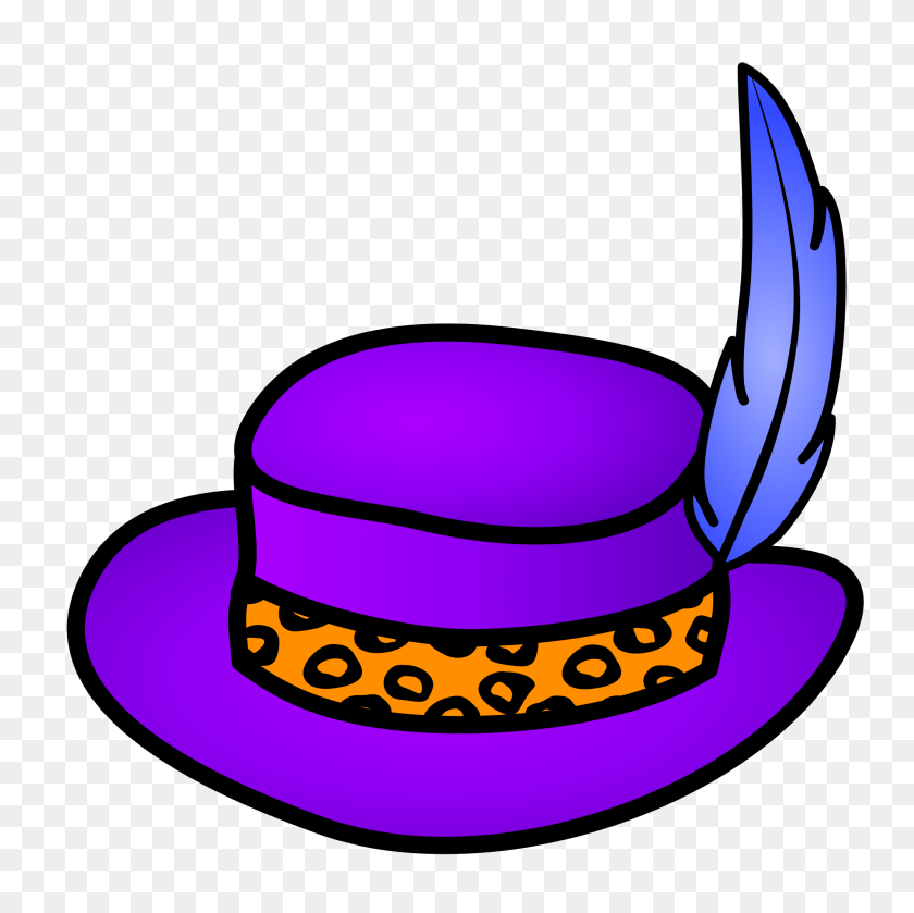 2000x2000 Pimp Hat - Purple Background PNG