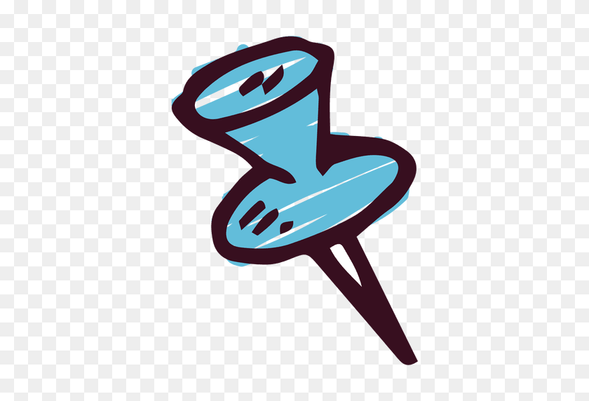 512x512 Pin Doodle Icon - Pin PNG