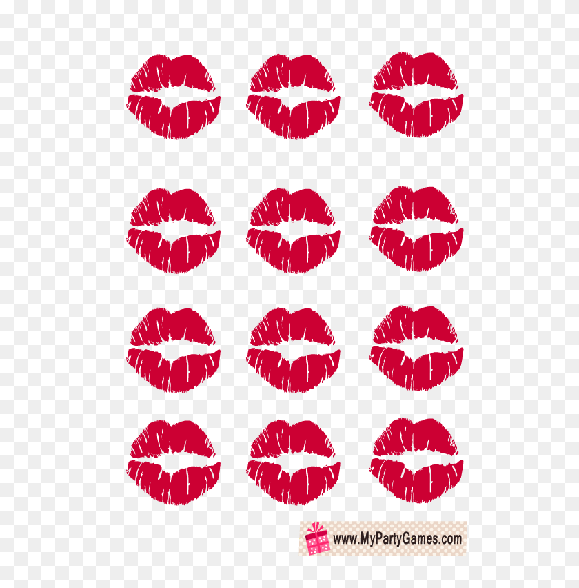 612x792 Pin The Kiss On The Groom Bachelorette Party Game - Kisses PNG