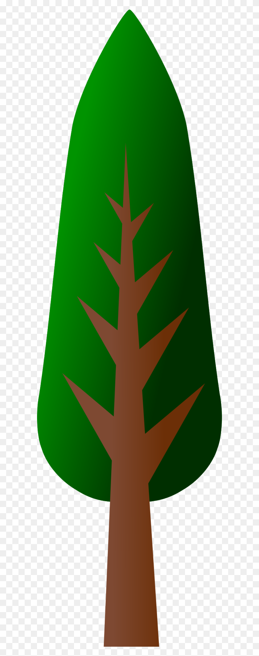 600x2062 Pine Clipart Long Tree - Free Forest Clipart