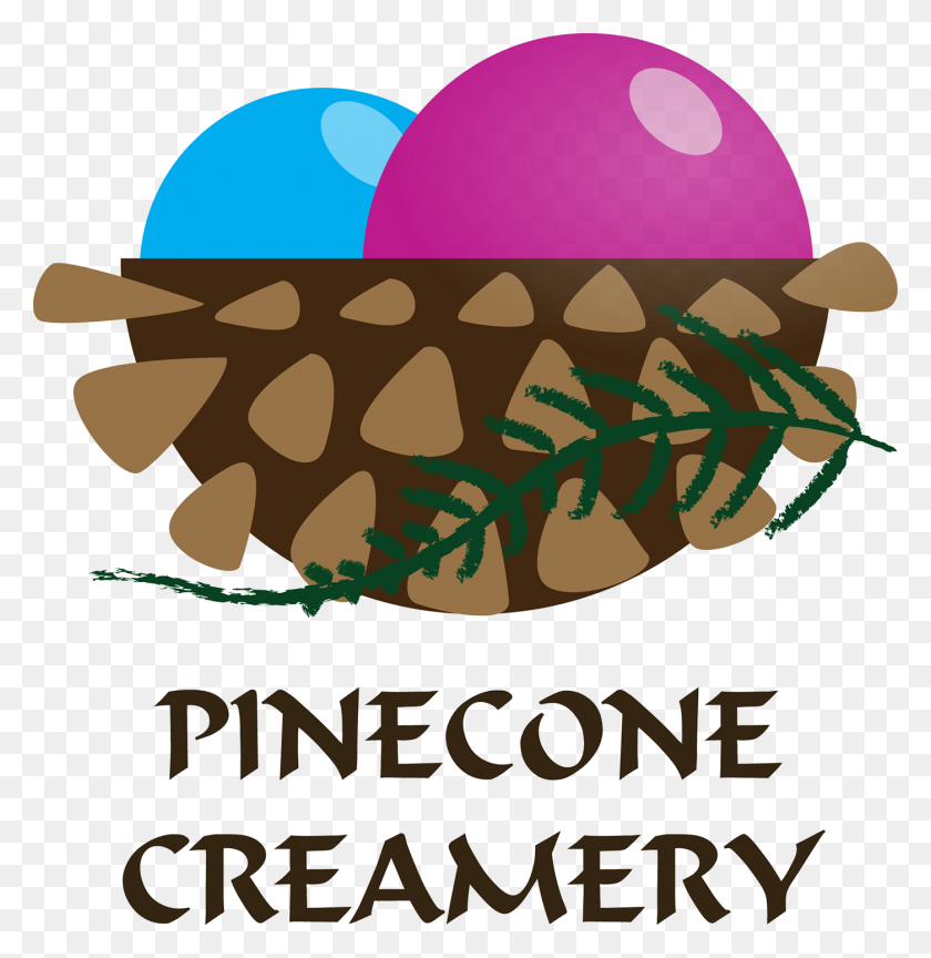 1400x1444 Pine Cone Creamery Logo On Behance - Pine Cone PNG