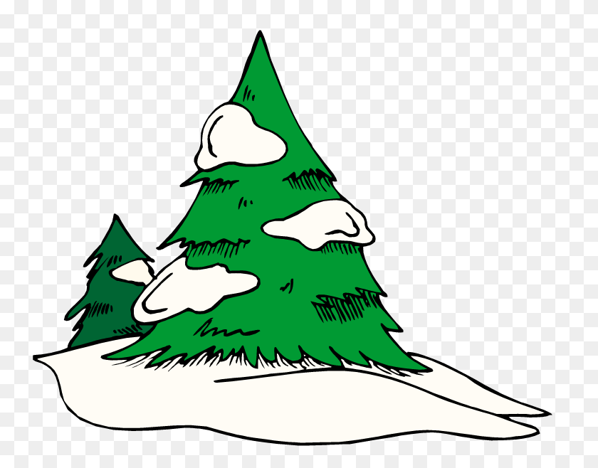 750x598 Pine Tree Christmas On Trees Clip Art - Christmas Party Clipart Free