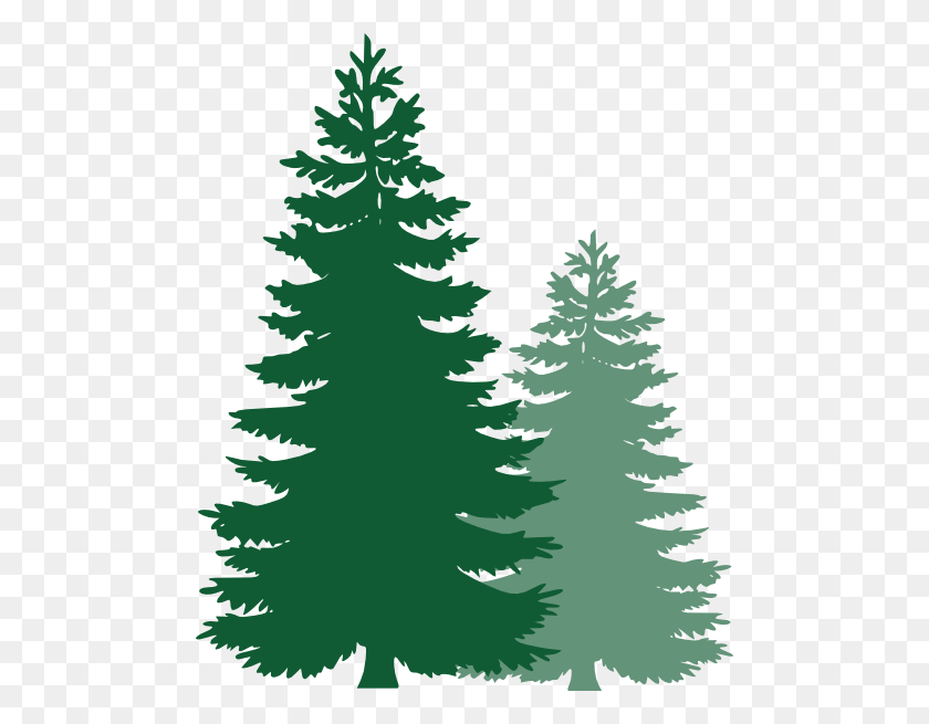 486x595 Pine Tree Clip Art - Snowy Clipart