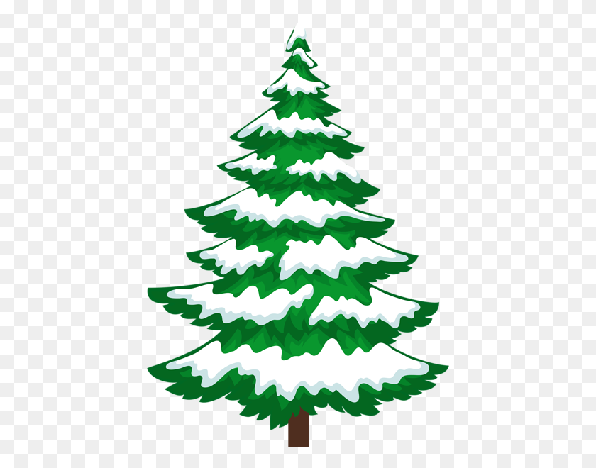 432x600 Pine Tree With Snow Transparent Clip - Snow Background Clipart