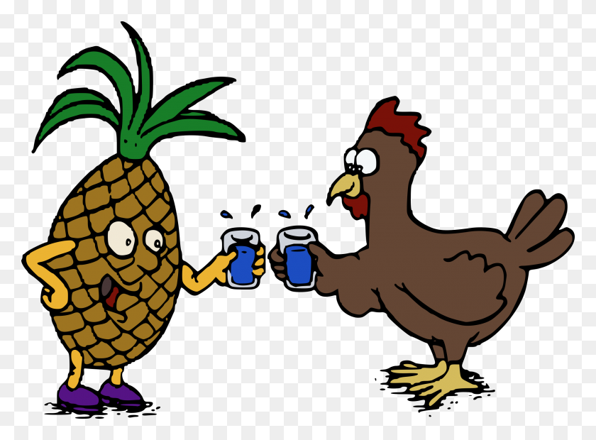 2400x1726 Pineapple And Chicken - Cheers PNG
