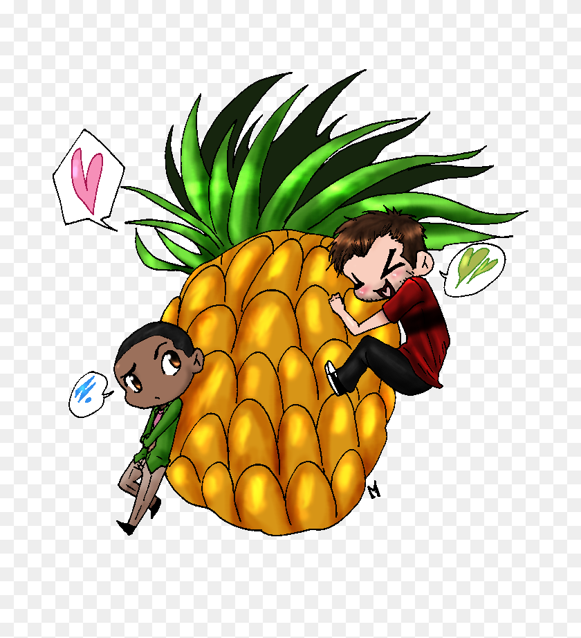 716x862 Pineapple Clipart Black And White - Pineapple Clipart