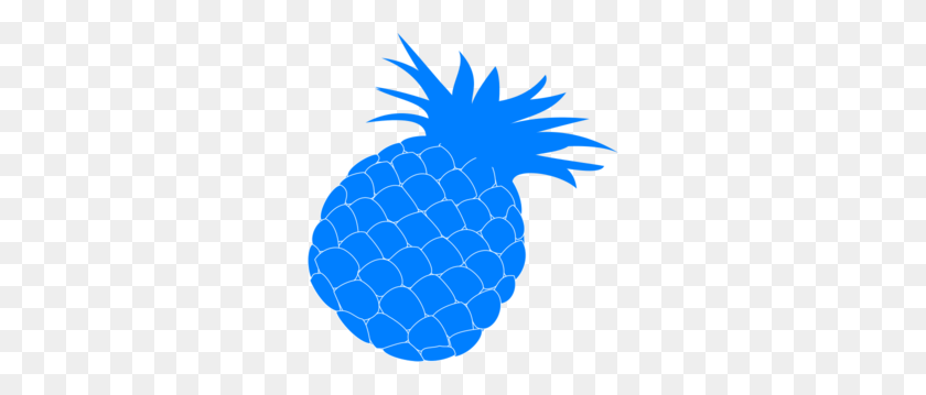 282x299 Pineapple Clipart Blue - Pineapple Clipart