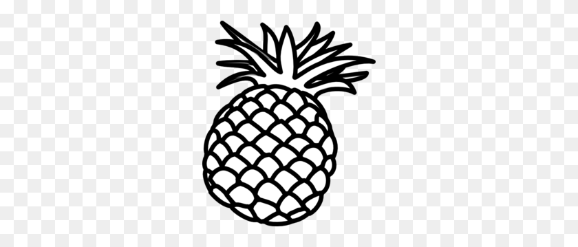252x299 Pineapple Clipart Guava - Lime Clipart Black And White