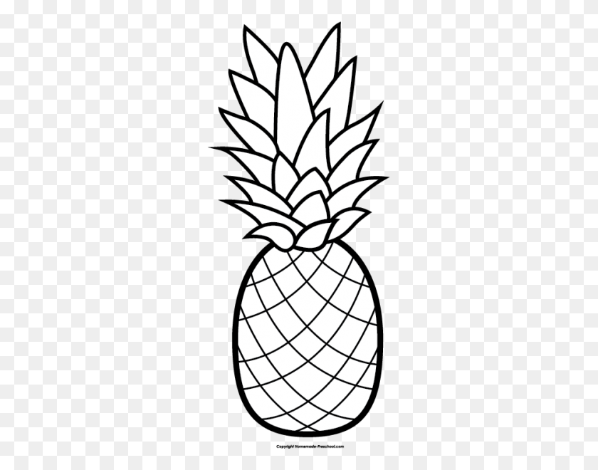 257x600 Pineapple Clipart Nice Clip Art - Pineapple Black And White Clipart