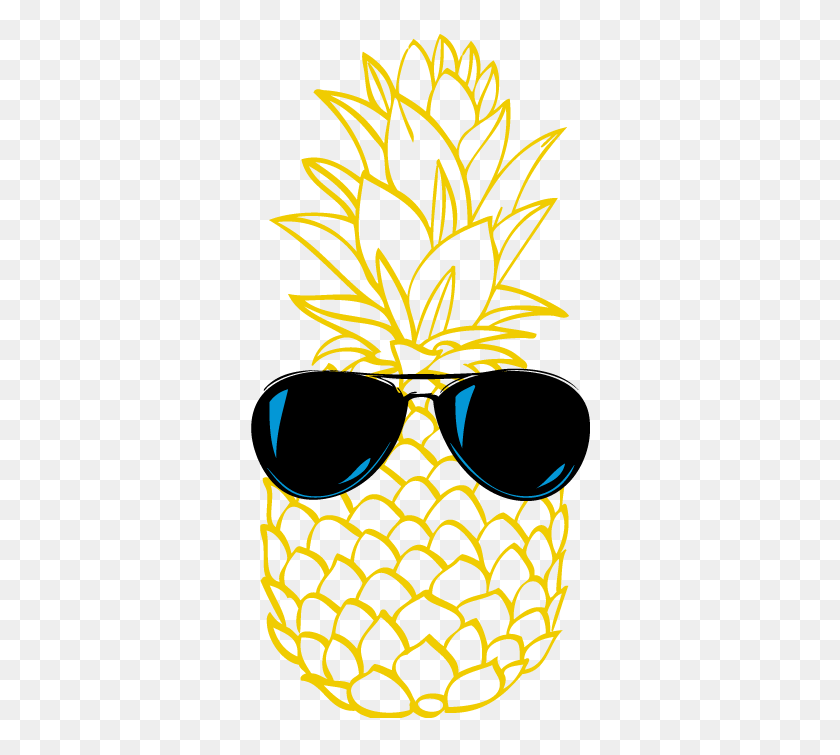 371x695 Pineapple Clothing Pure One Apparel - Pineapple Sunglasses Clipart