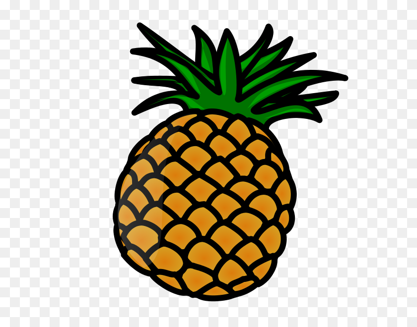 600x600 Pineapple Popsicle Png Clip Arts For Web - Pineapple Clipart Black And White