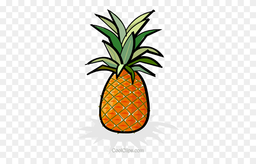 335x480 Pineapple Royalty Free Vector Clip Art Illustration - Pineapple With Sunglasses Clipart